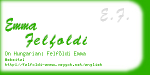 emma felfoldi business card